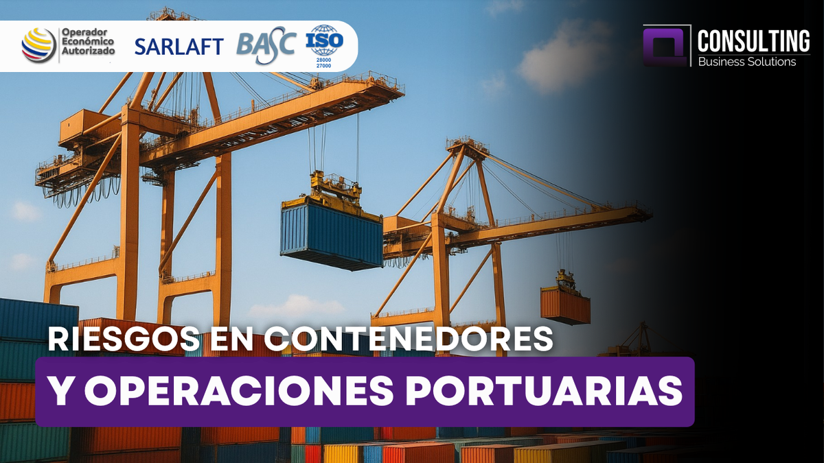Riesgos en contenedores y operaciones portuarias.